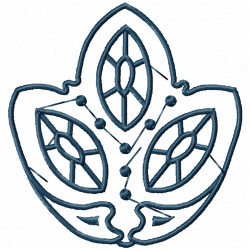 Flowers And Tree Embroidery Design 1